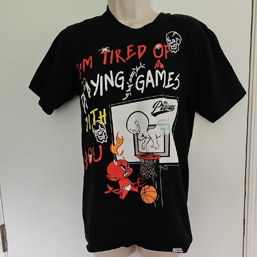 Casper X Broken Promises Playing Games Shirt Size S